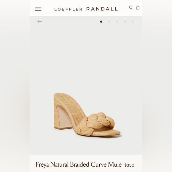LOEFFLER RANDALL Freya Natural Braided Curve Mule - Picture 7 of 9